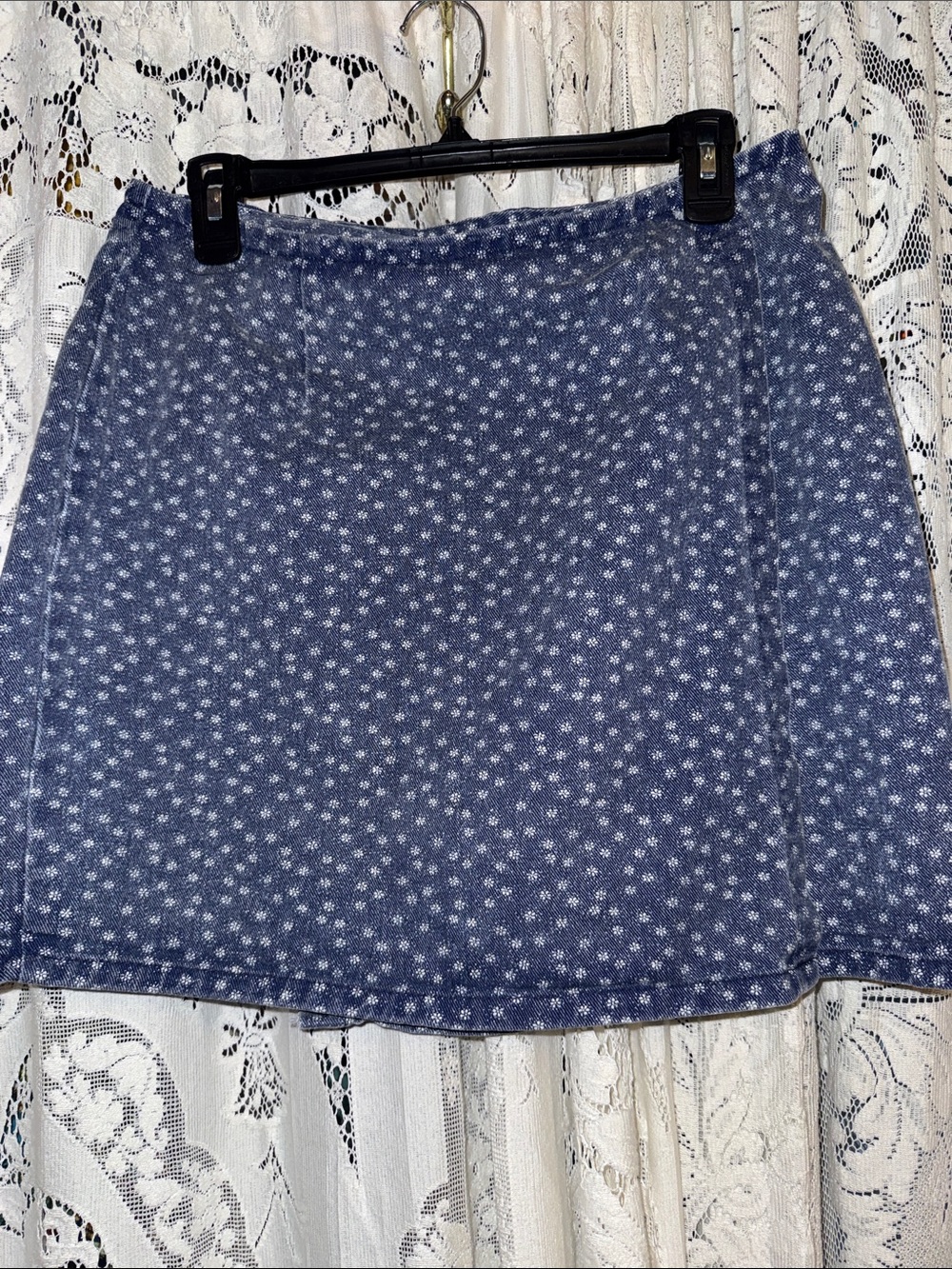 Vintage 90’s No Boundaries Blue Floral Mini Skirt